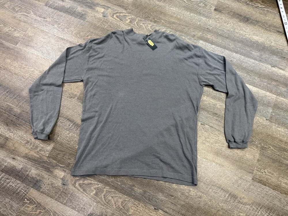 Vintage 90’s Murano Cotton Knit Mock Turtleneck Gray Shirt XL NWT